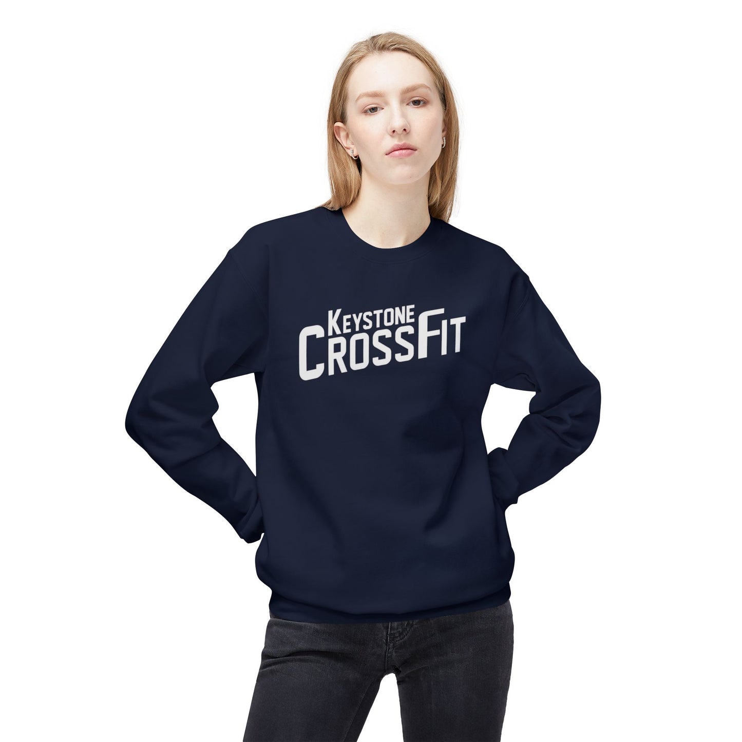 Unisex Fleece Crewneck - Simple Never Easy Back